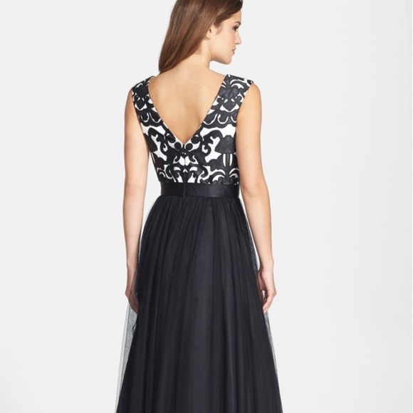 Aidan Mattox black and white tulle Gown - Picture 4 of 13
